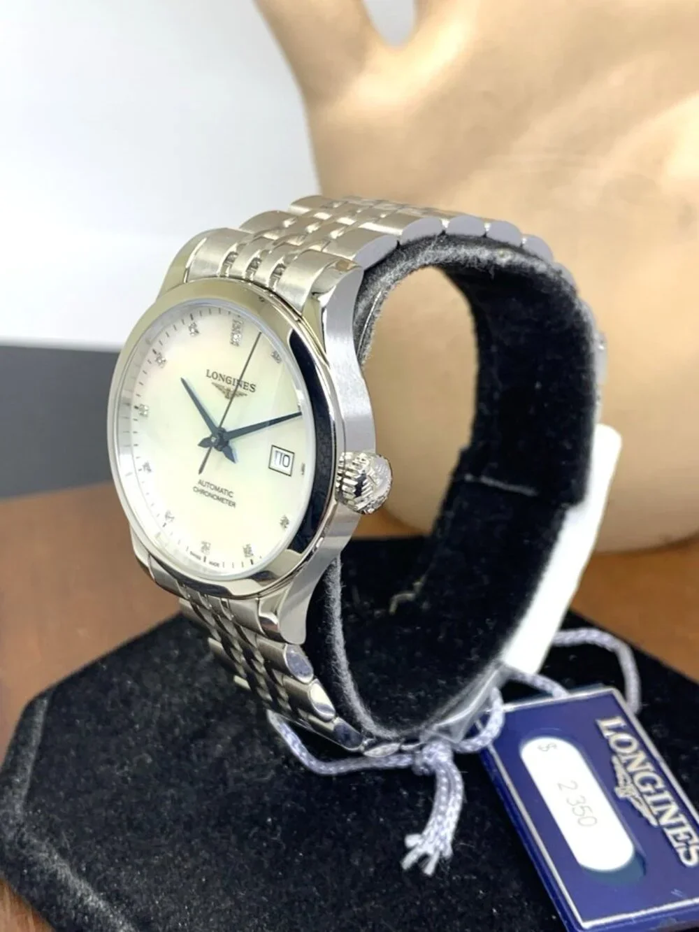 Longines Women's Watch L23214876 Swiss Automatic Mother of Pearl Diamond Dial